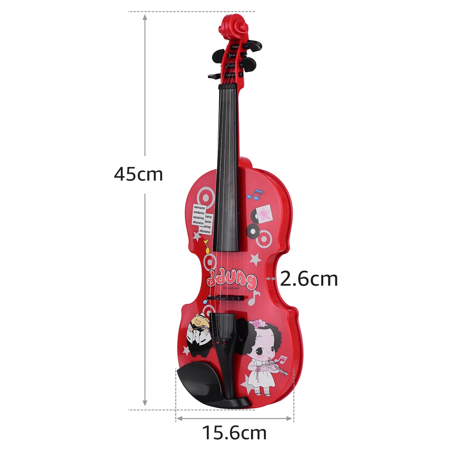 Toy Violin With Bow And Built-In Speaker