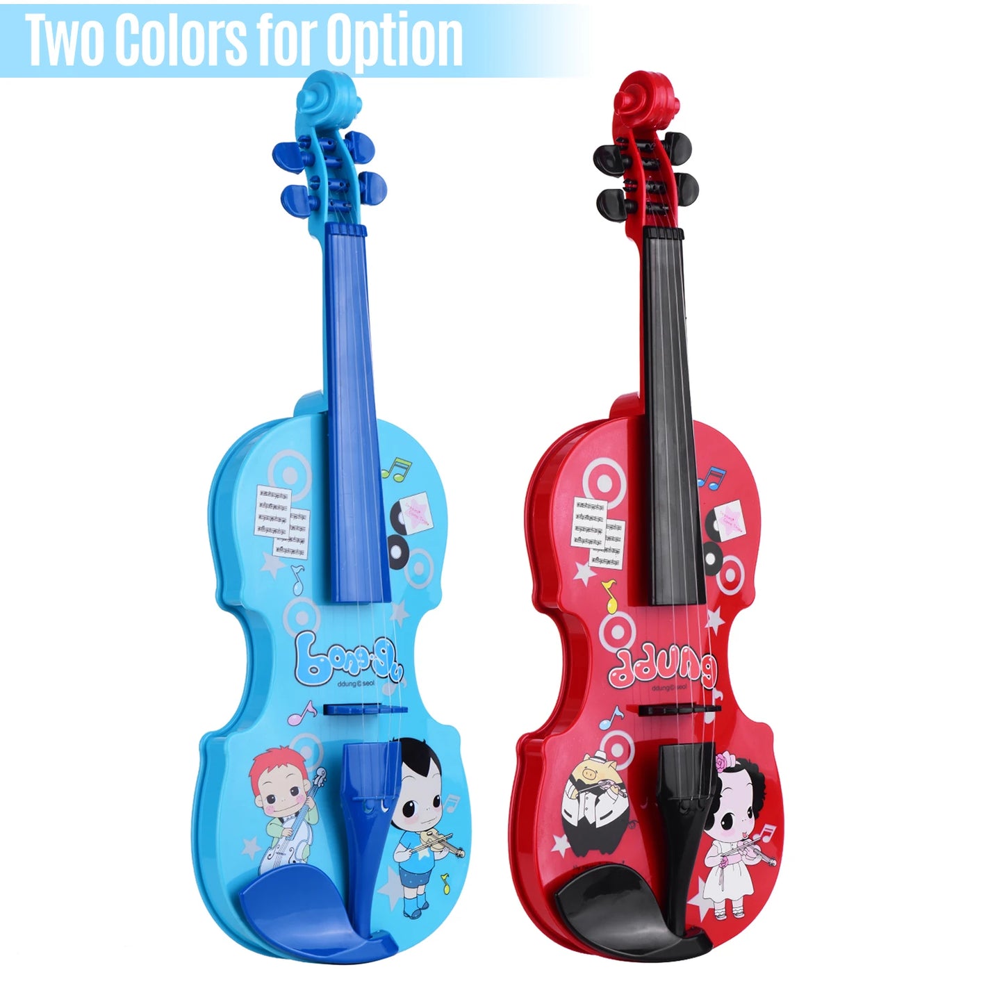 Toy Violin With Bow And Built-In Speaker