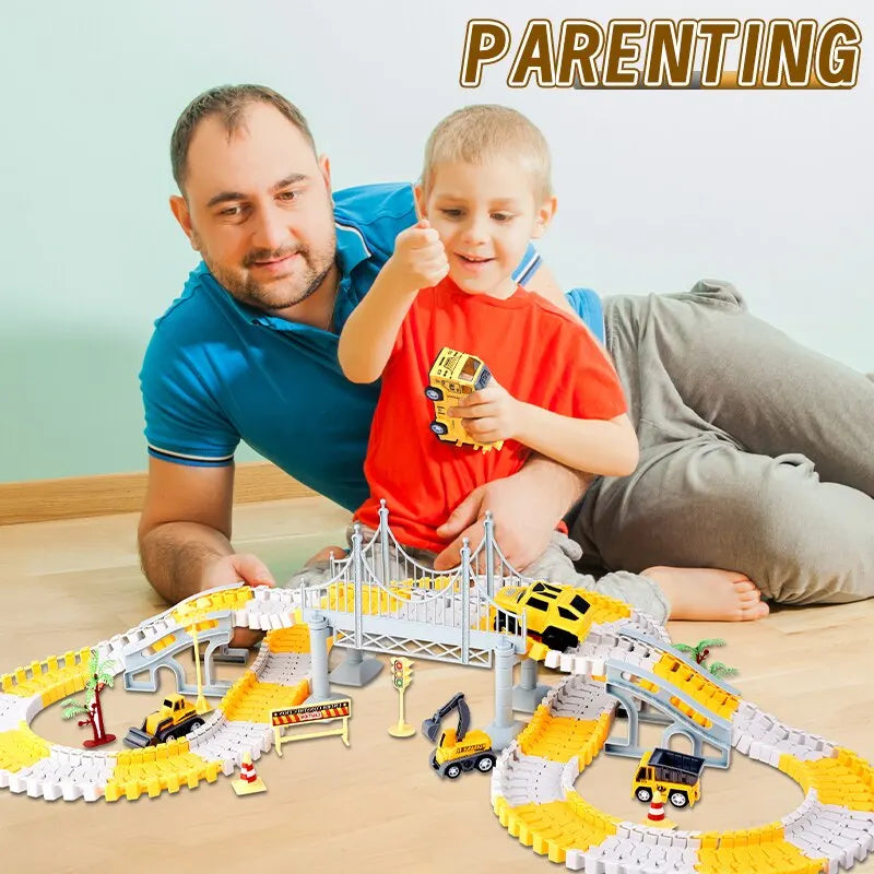 Electric Track and Vehicle Toy Set