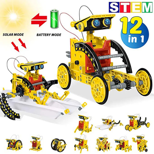 Solar-Powered Robotics Toy That Can Build Twelve (12) Different Robots