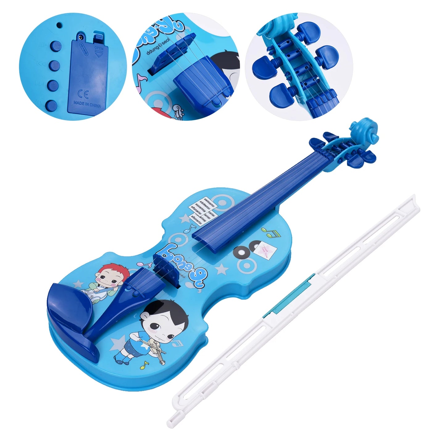 Toy Violin With Bow And Built-In Speaker