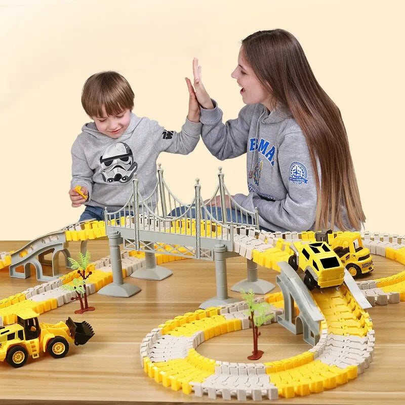 Electric Track and Vehicle Toy Set